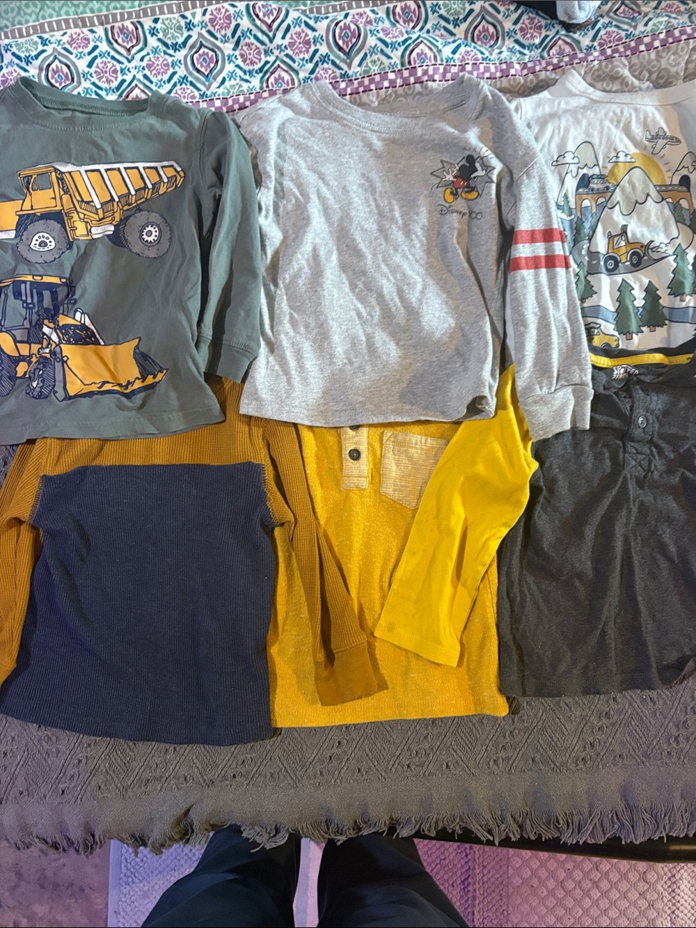 Bundle of 6 boys 2T long sleeve tops